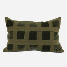 Load image into Gallery viewer, Emerald Velvet Checker Cushion Cover
