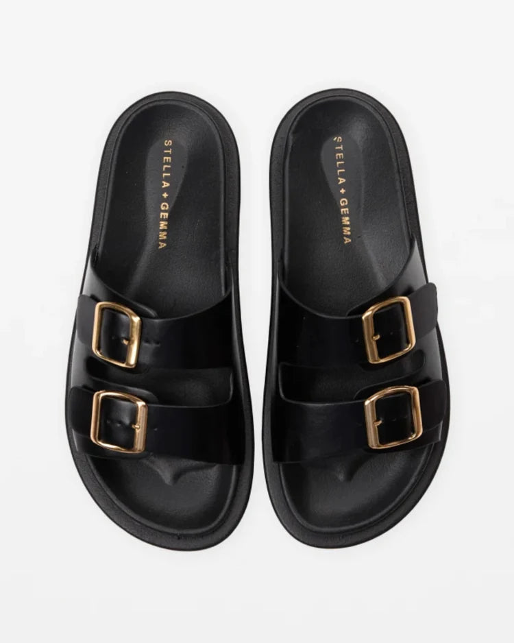 Stella + Gemma Etienne Slide | Black