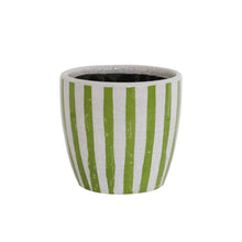 Load image into Gallery viewer, Planter | Lime Green Stripe
