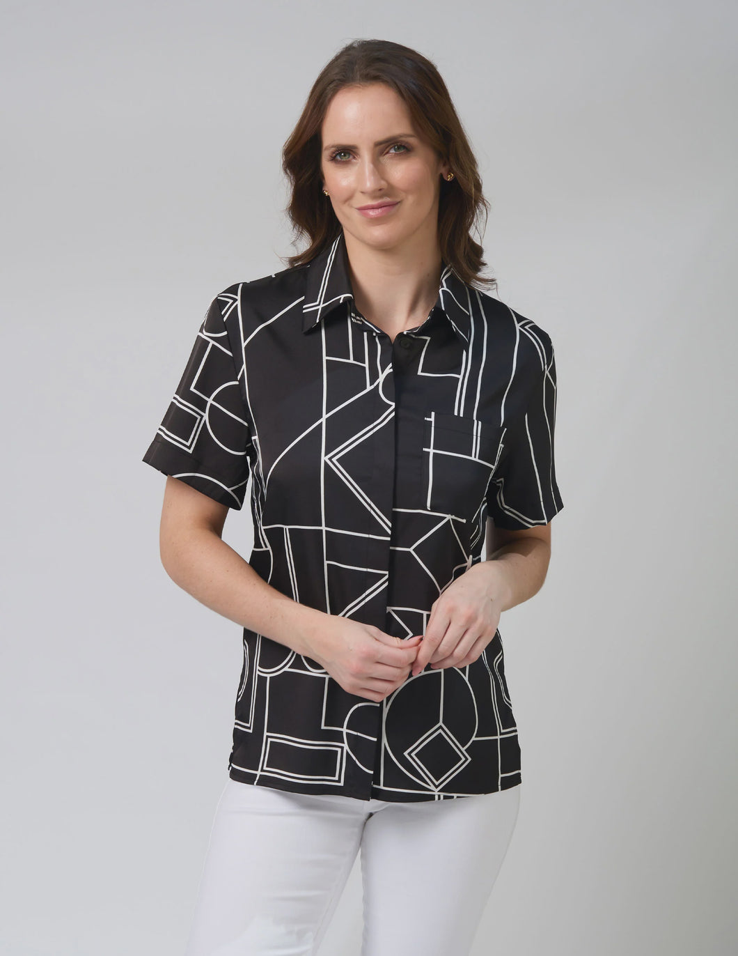 Alisa Blouse | Black and White