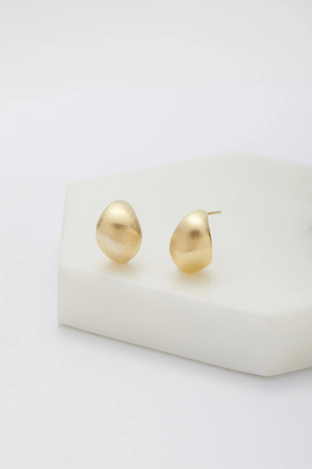 Ally Brushed Earring | Gold