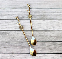 Load image into Gallery viewer, Branch + Bee Long Teaspoon
