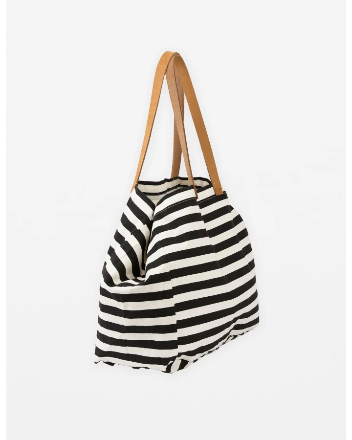Bodrum Tote | Black Stripe