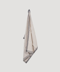 Woven Border Tea Towel | Natural + Black