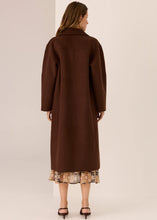 Load image into Gallery viewer, POL Cohen Long Wool Coat | Walnut
