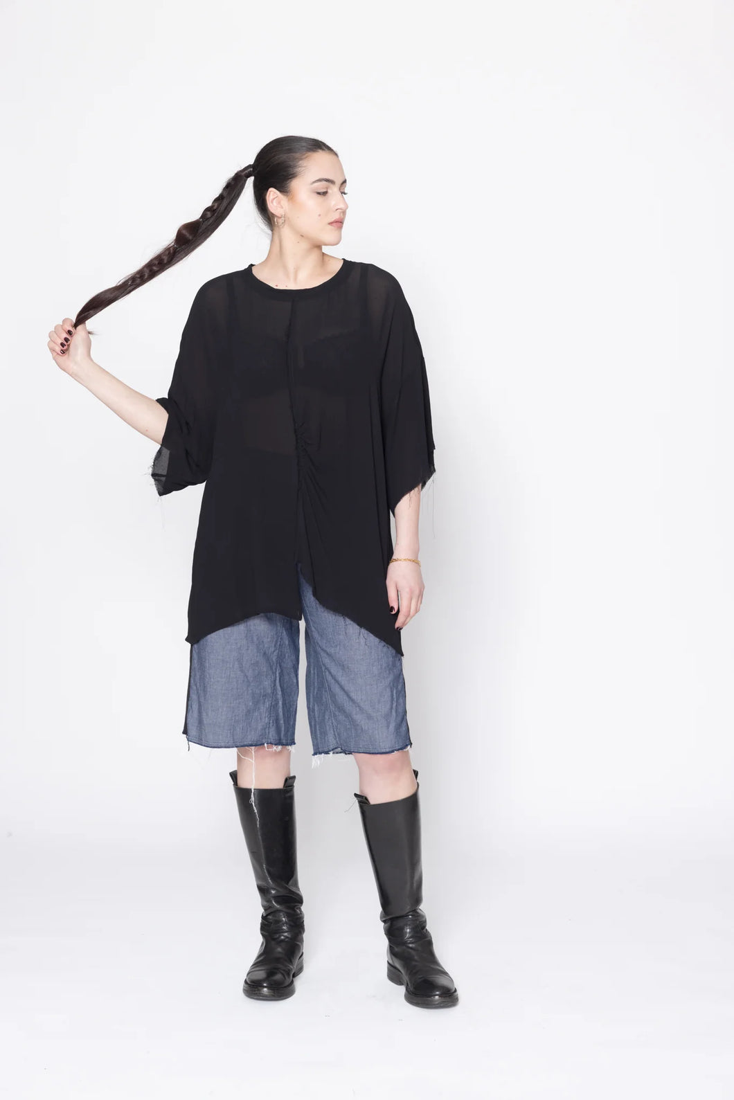 Company of Strangers | Contrast Tee | Black