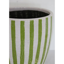 Load image into Gallery viewer, Planter | Lime Green Stripe
