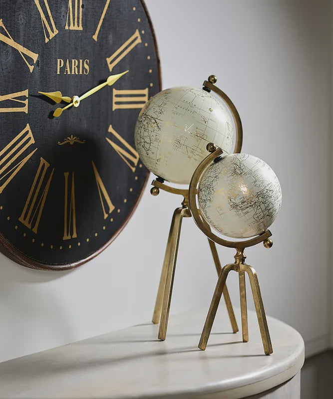 Cream Gold Globe