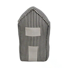 Load image into Gallery viewer, Doorstop House Stripe | Grey + White
