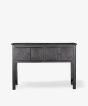 Load image into Gallery viewer, Handcarved Wooden Console | Black
