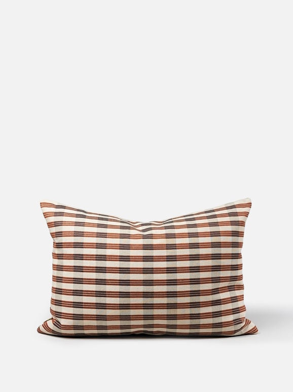 Folio Cushion Cover - Russet / Mulberry