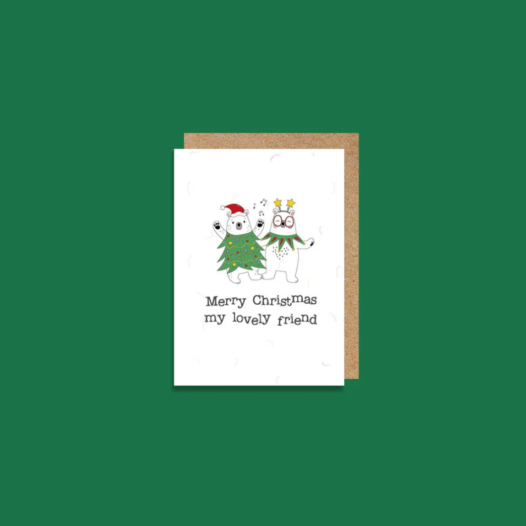 Merry Christmas Lovely Friend - Card