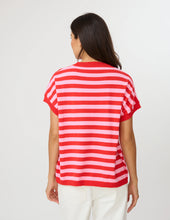 Load image into Gallery viewer, Stella + Gemma | Gwen Tee - Pink|Red Stripe
