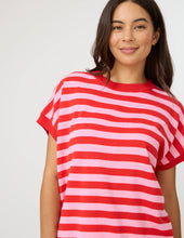 Load image into Gallery viewer, Stella + Gemma | Gwen Tee - Pink|Red Stripe
