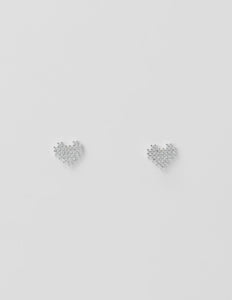 Earrings | Heart w Crystals