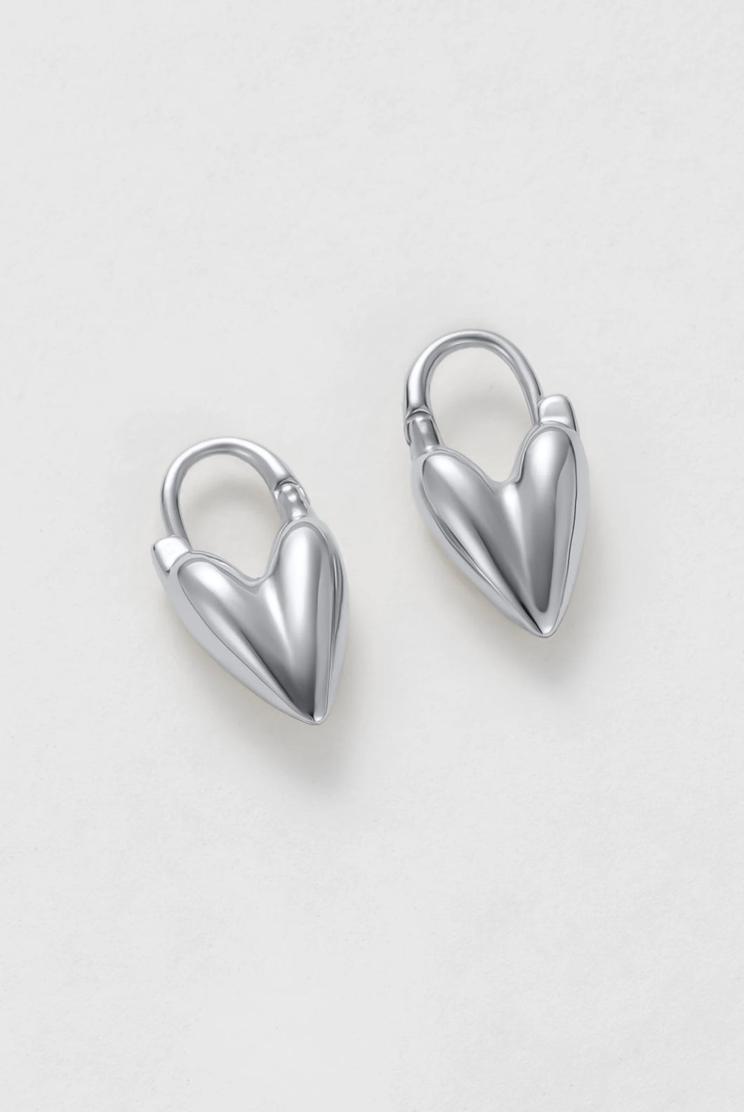 Jess Heart Hoop | Silver