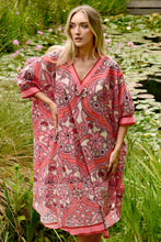 Load image into Gallery viewer, Kaftan Kutie Dress | Pink Border
