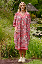 Load image into Gallery viewer, Kaftan Kutie Dress | Pink Border
