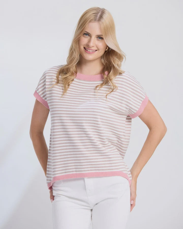 Laneway Top | Rose Stripe