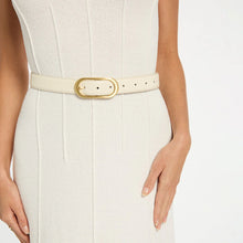 Load image into Gallery viewer, Final Loop Belt | Ivory Nappa| Gold
