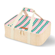 Load image into Gallery viewer, Picnic Make &amp; Take Bag | Pink &amp; Green Stripe
