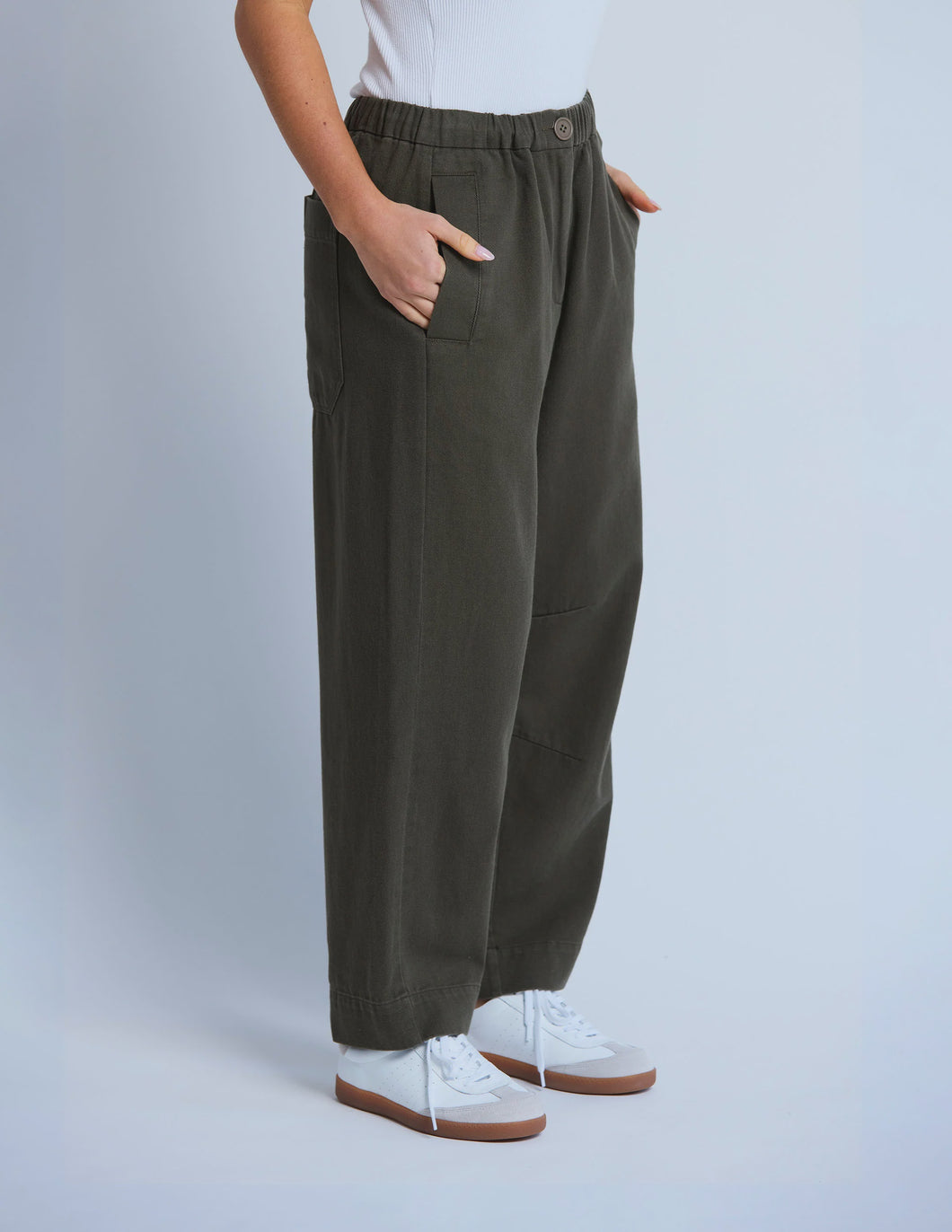 Jamie Barrel Pant | Moss
