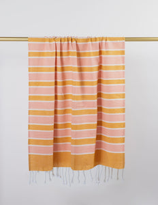 Turkish Stripe Towel w Tassels