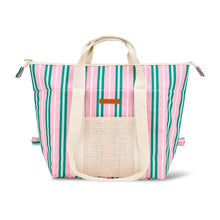 Load image into Gallery viewer, Picnic Cooler Box Bag | Pink &amp; Green Stripe
