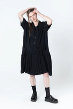 Load image into Gallery viewer, Company of Strangers | Salon Dress | Black Seersucker
