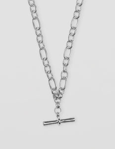 Silver Necklace Chunky Fob