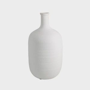 Irina White Bottle Vase | Small