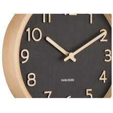 Load image into Gallery viewer, Pure Wood Grain Wall Clock - Small | Black
