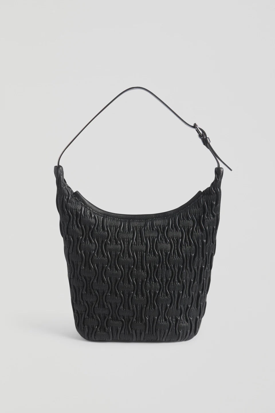 Lumme Smocked Shoulder Bag | Black