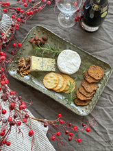 Load image into Gallery viewer, Beaded Platter | Smokey Green
