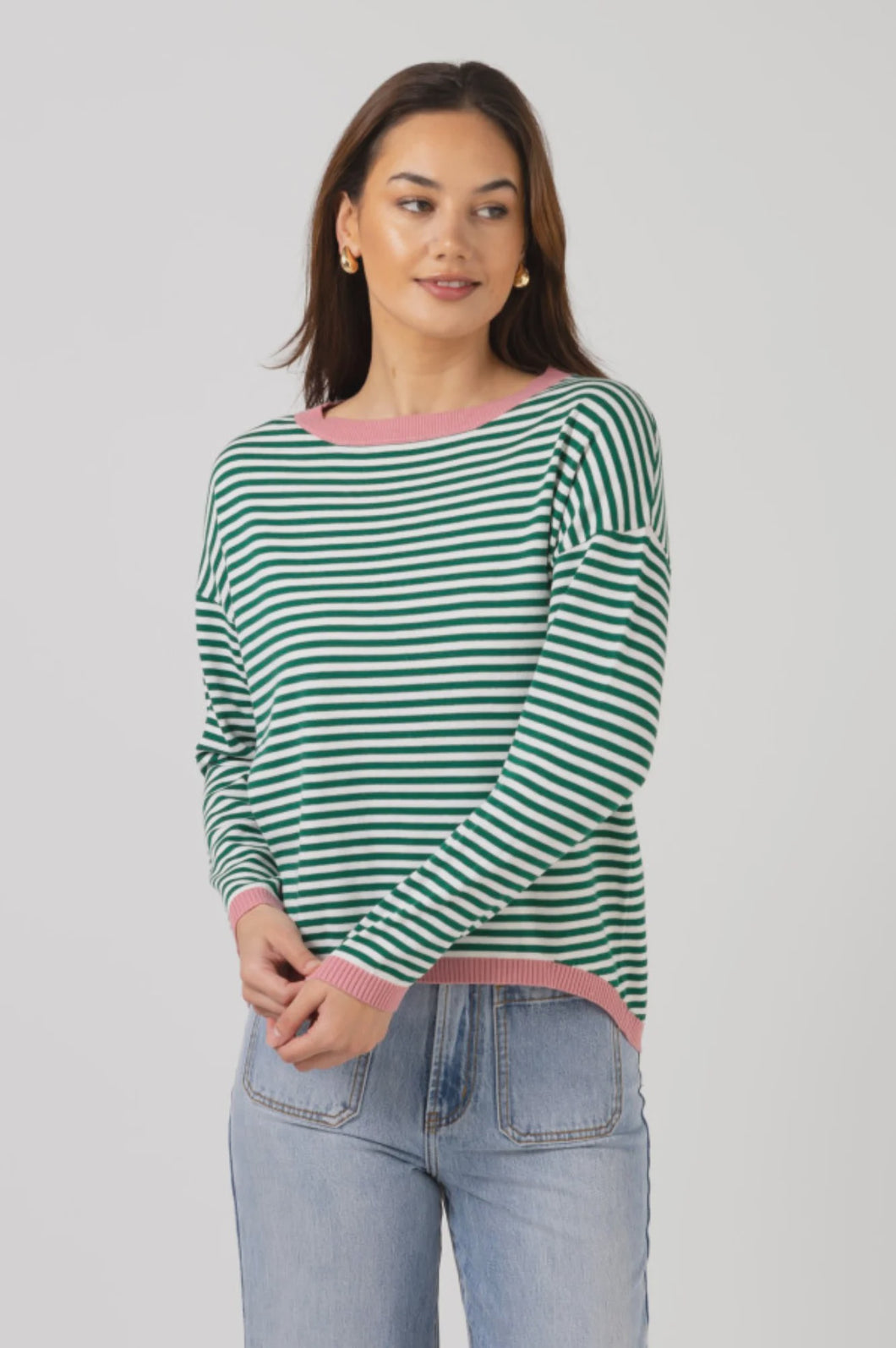 Street Jumper | Emerald Stripe