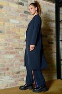 Load image into Gallery viewer, Back To The Future Coat | Navy Pinstripe
