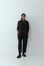 Load image into Gallery viewer, Super Trouser | Black Pinstripe
