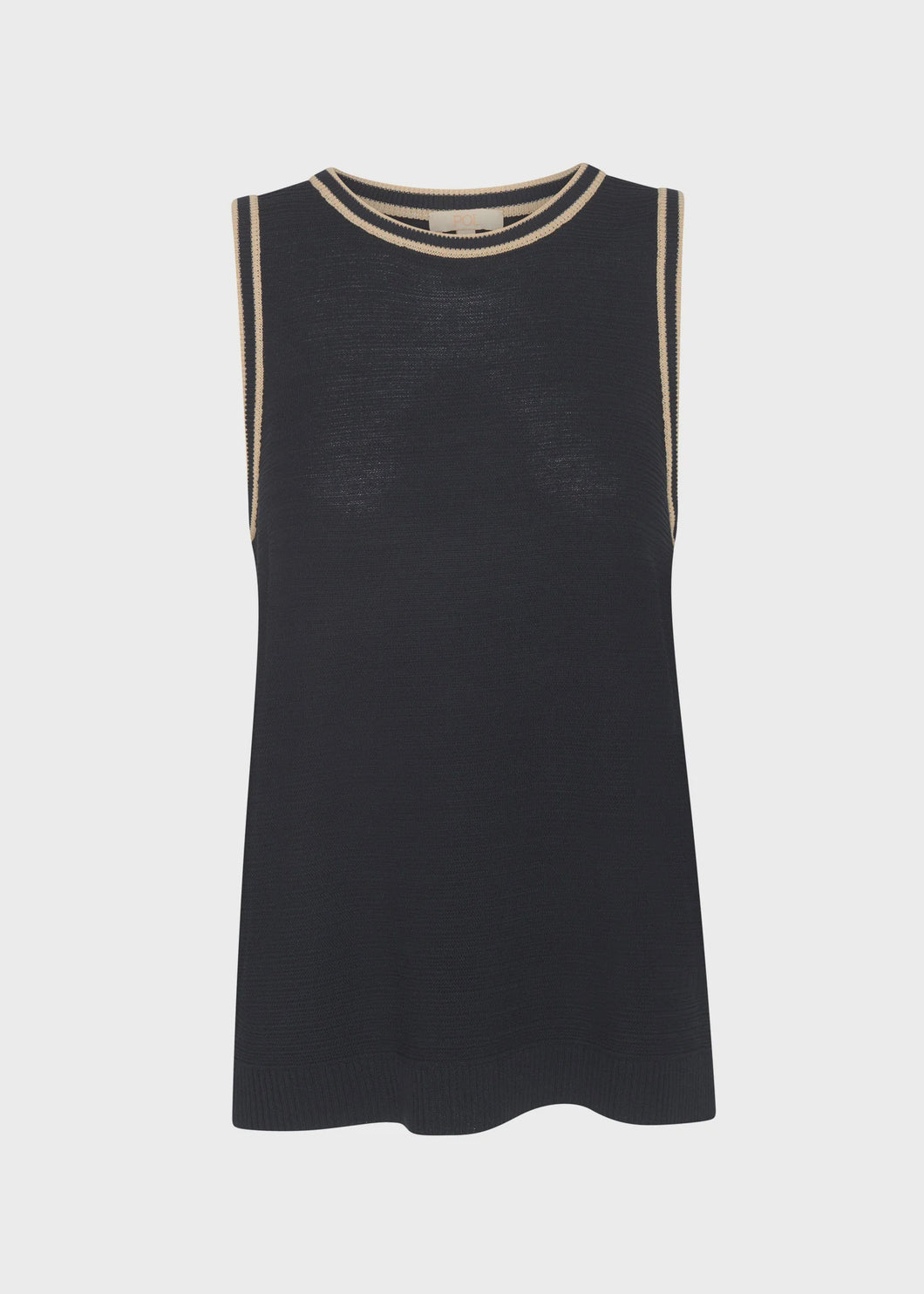 Tedd Knit Tank - Ink | Camel