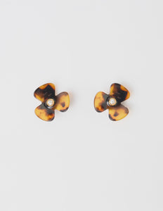 Earrings | Tortishell Flower