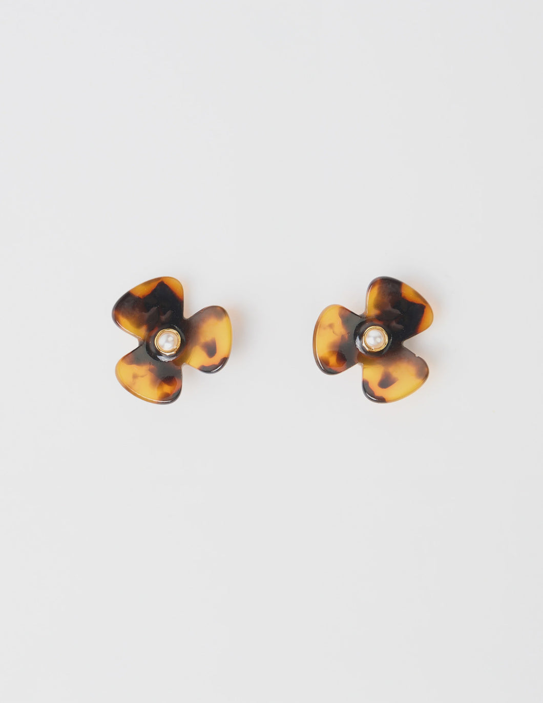 Earrings | Tortishell Flower