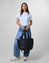 Load image into Gallery viewer, Stella + Gemma Tote Bag Quilted |Black

