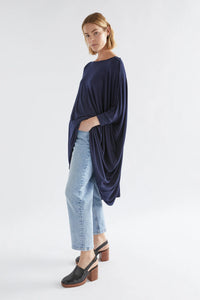 Wide Stretch Dress | Navy