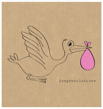 Load image into Gallery viewer, Stork Baby - Blue and Pink
