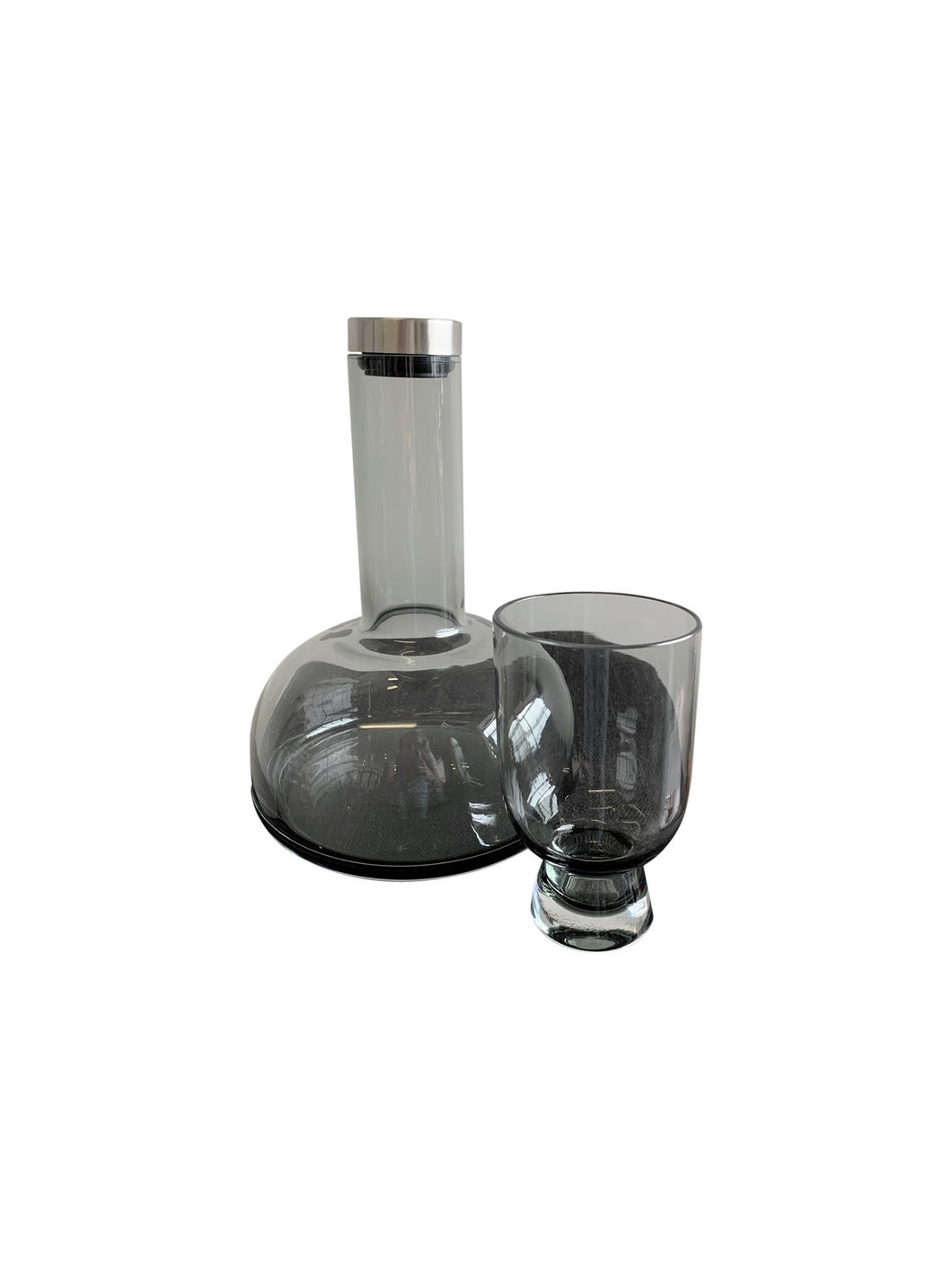 Smokey Black Water Decanter With Stopper
