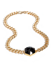 Load image into Gallery viewer, Onyx Hexagon Necklace
