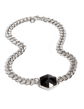 Load image into Gallery viewer, Onyx Hexagon Necklace
