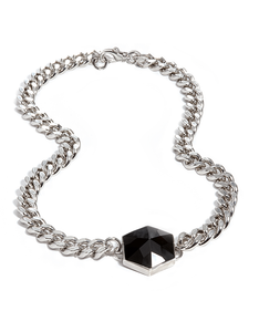 Onyx Hexagon Necklace