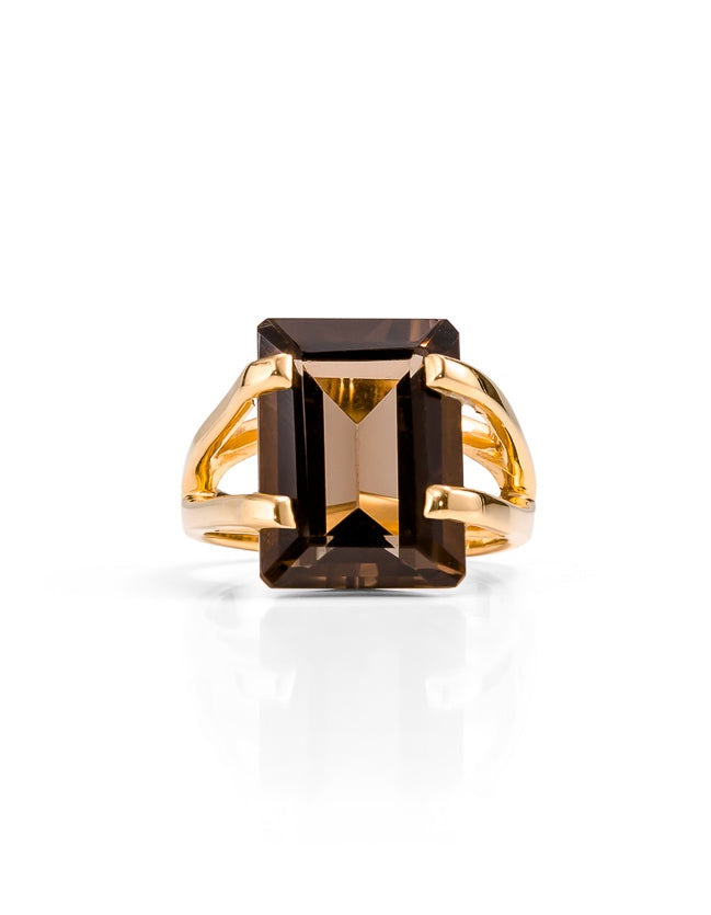 Amalfi Smokey Quartz Gold Ring