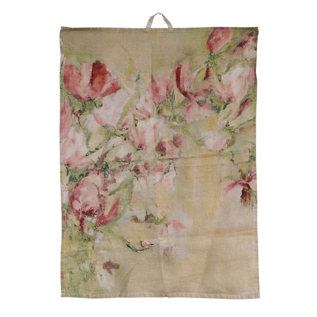 Magnolia Limone Linen Tea Towel