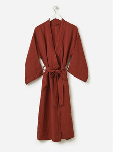 Linen Robe | Brick